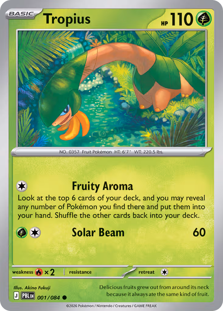 Tropius 1/84 Pokemon card