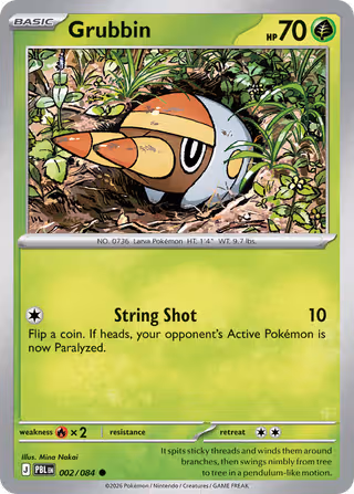 Grubbin 2/84 Pokemon card