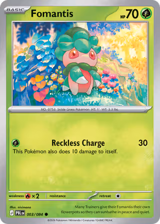 Fomantis 3/84 Pokemon card