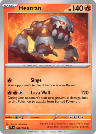 Heatran 7/84 Pokemon card