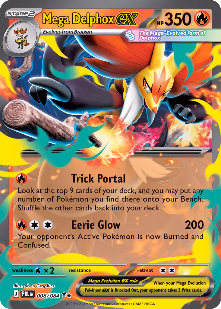 Mega Delphox ex 8/84 Pokemon card