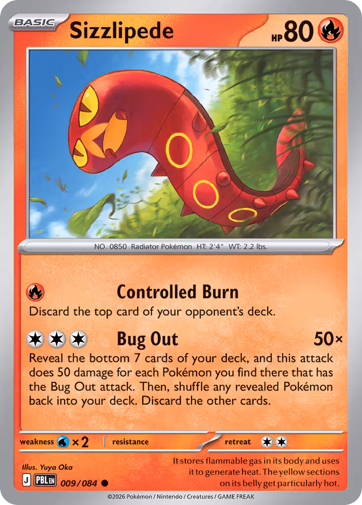 Sizzlipede 9/84 Pokemon card