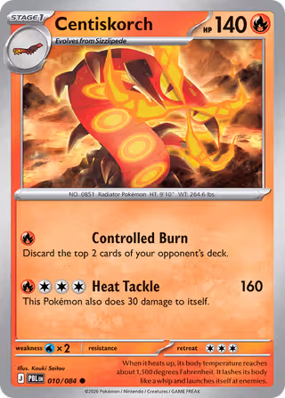 Centiskorch 10/84 Pokemon card