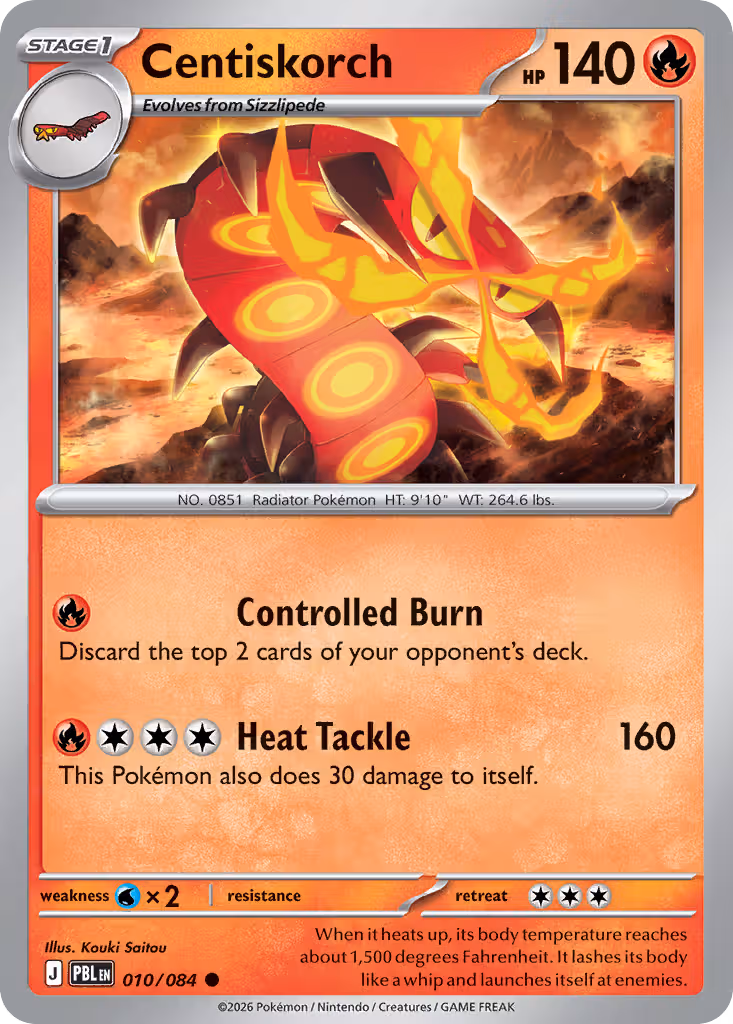 Centiskorch 10/84 Pokemon card