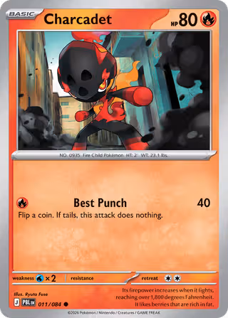 Charcadet 11/84 Pokemon card