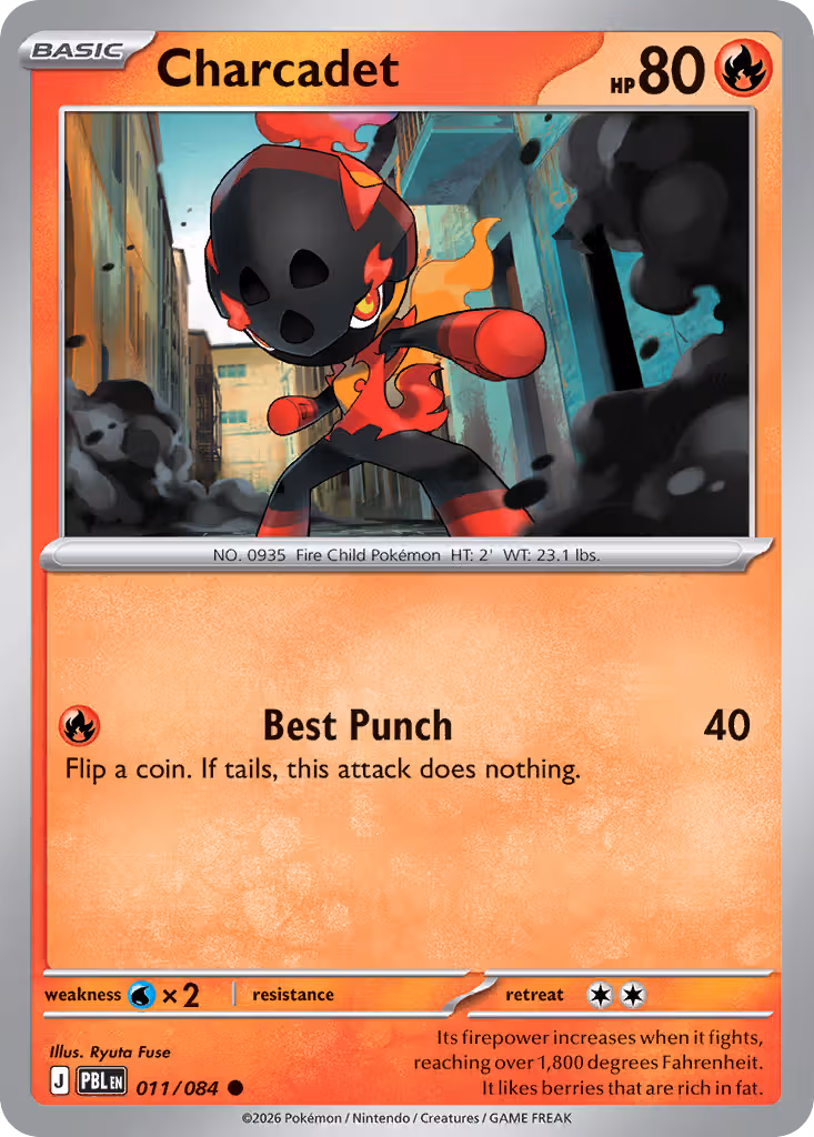 Charcadet 11/84 Pokemon card