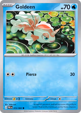 Goldeen 13/84 Pokemon card