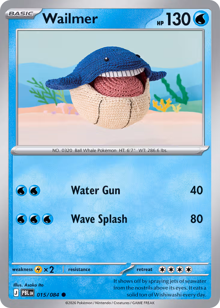 Wailmer 15/84 Pokemon card