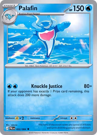 Palafin 22/84 Pokemon card