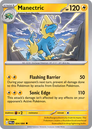 Manectric 24/84 Pokemon card