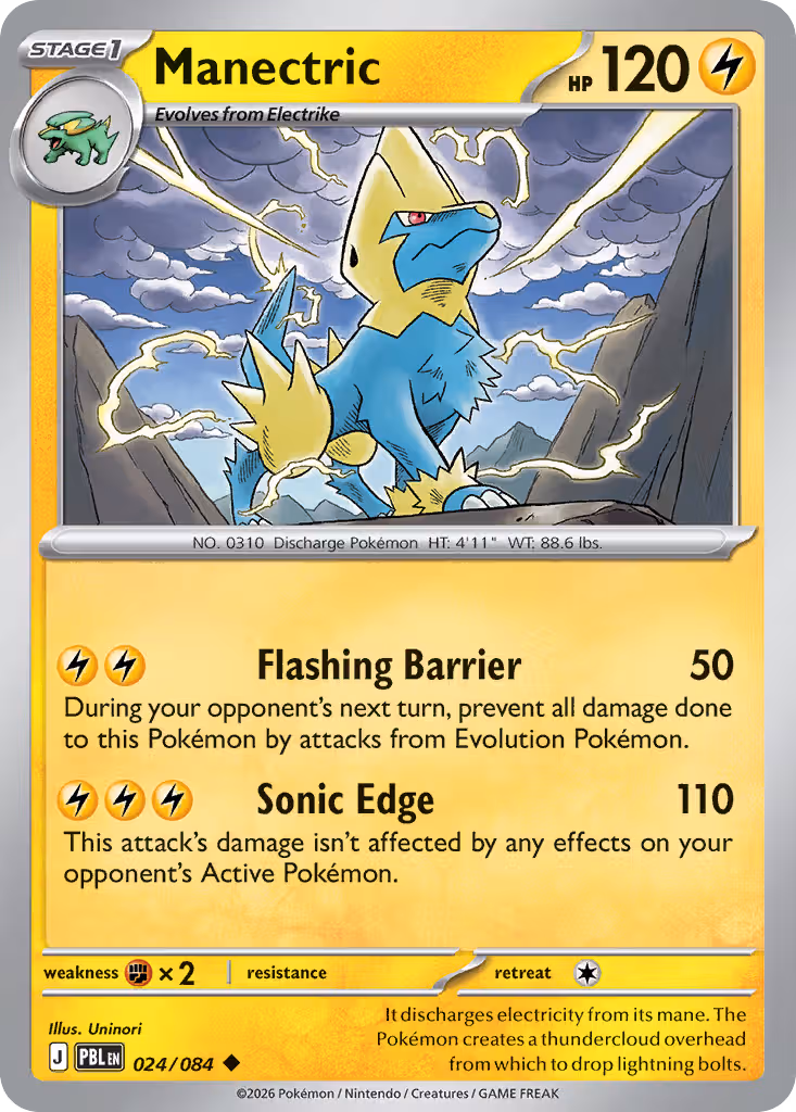 Manectric 24/84 Pokemon card