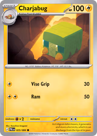 Charjabug 25/84 Pokemon card
