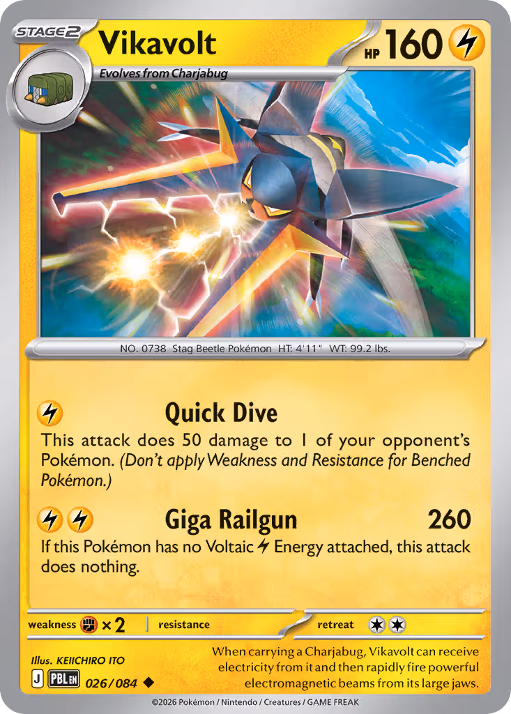 Vikavolt 26/84 Pokemon card