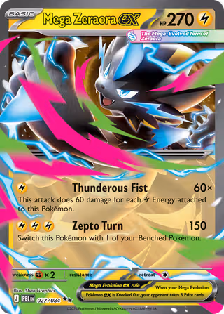 Mega Zeraora ex 27/84 Pokemon card