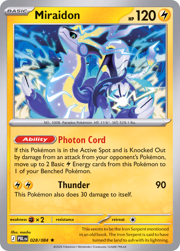 Miraidon 28/84 Pokemon card