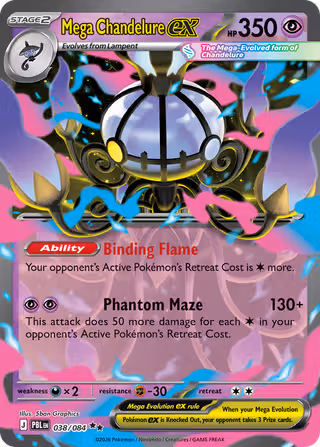 Mega Chandelure ex 38/84 Pokemon card