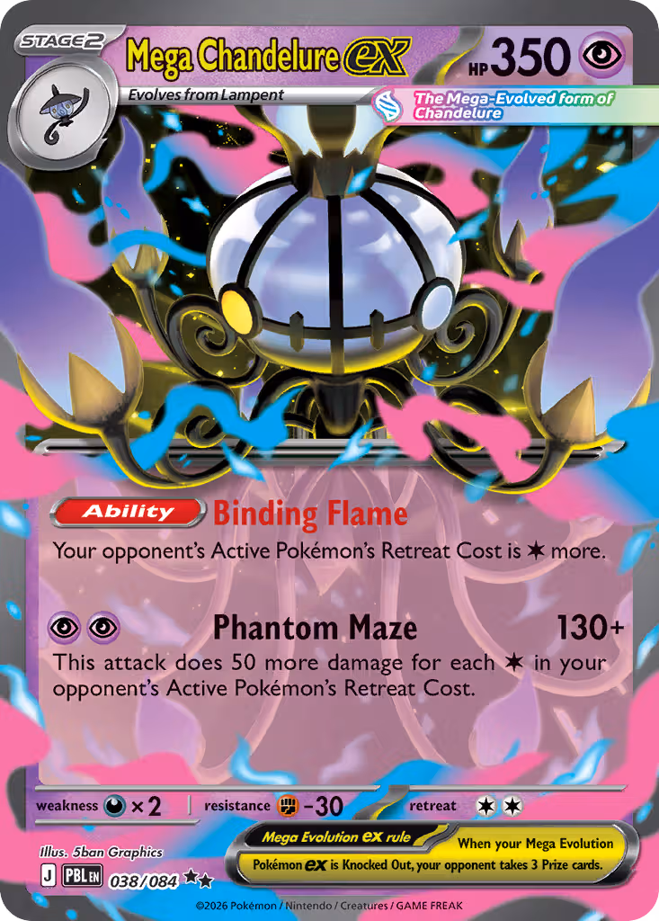 Mega Chandelure ex 38/84 Pokemon card