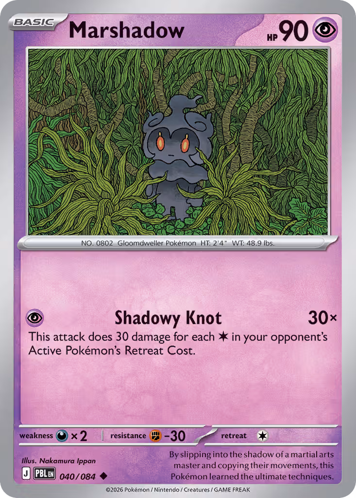 Marshadow 40/84 Pokemon card