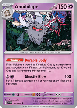 Annihilape 41/84 Pokemon card