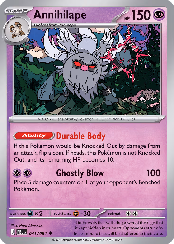 Annihilape 41/84 Pokemon card