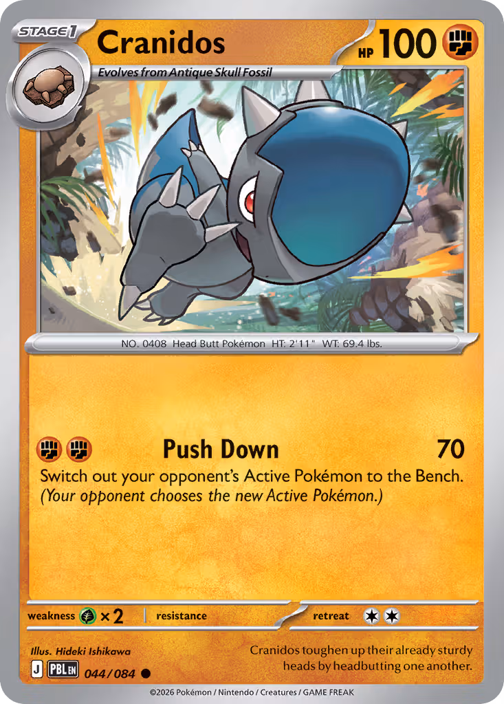Cranidos 44/84 Pokemon card