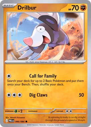 Drilbur 46/84 Pokemon card