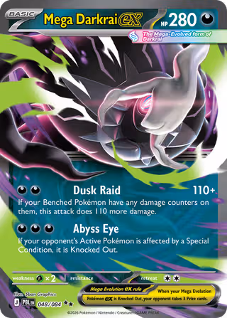 Mega Darkrai ex 48/84 Pokemon card