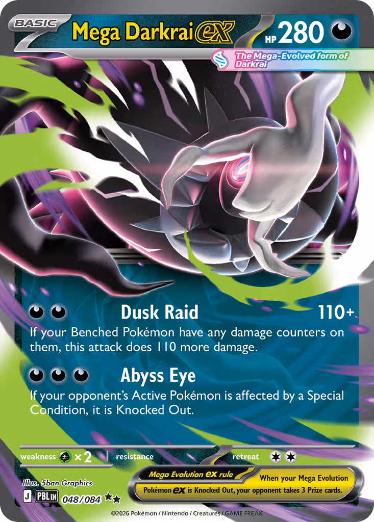 Mega Darkrai ex 48/84 Pokemon card