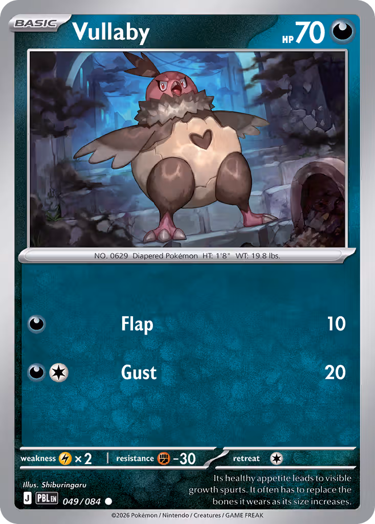 Vullaby 49/84 Pokemon card