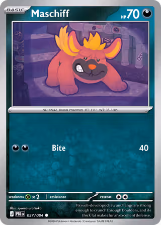 Maschiff 57/84 Pokemon card