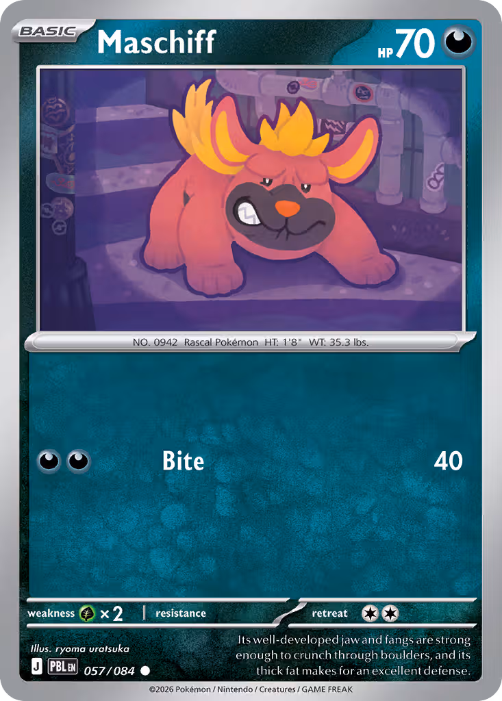 Maschiff 57/84 Pokemon card