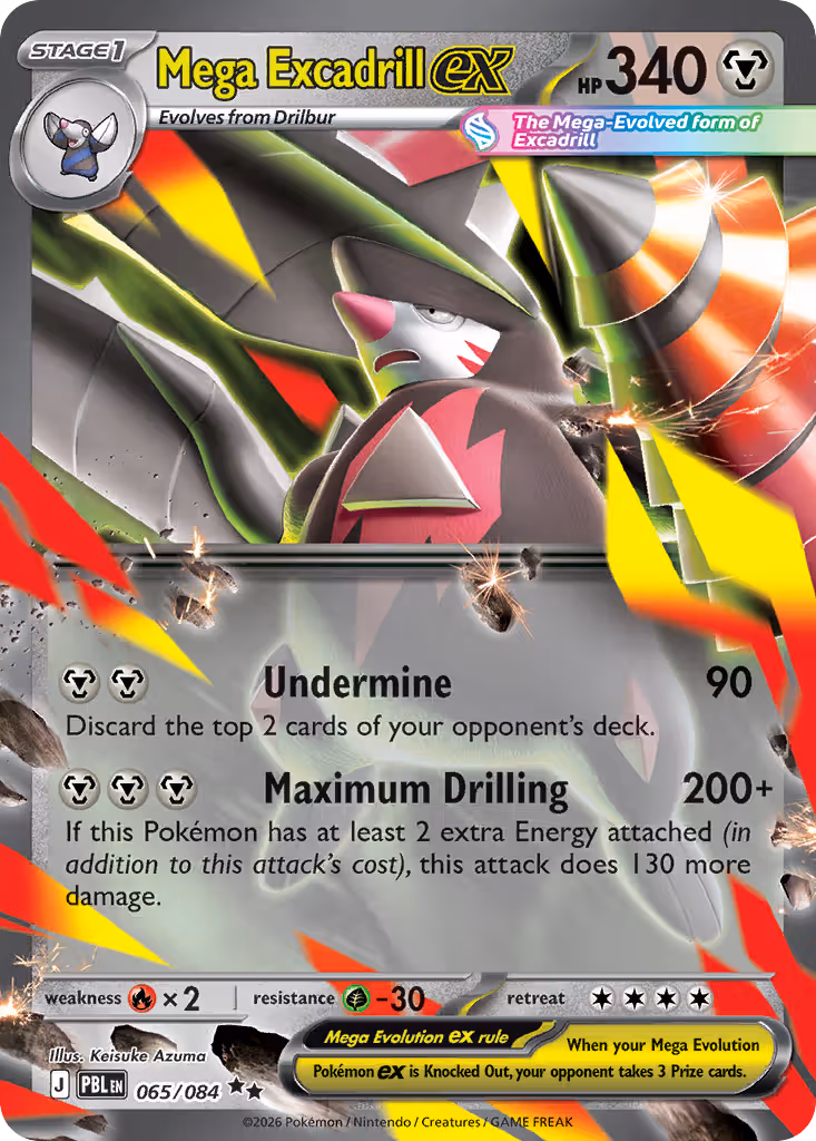 Mega Excadrill ex 65/84 Pokemon card