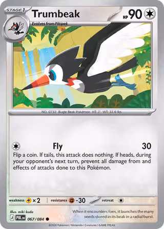 Trumbeak 67/84 Pokemon card