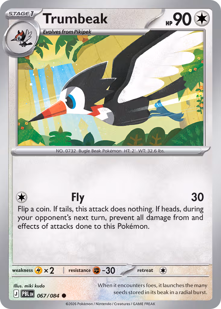 Trumbeak 67/84 Pokemon card