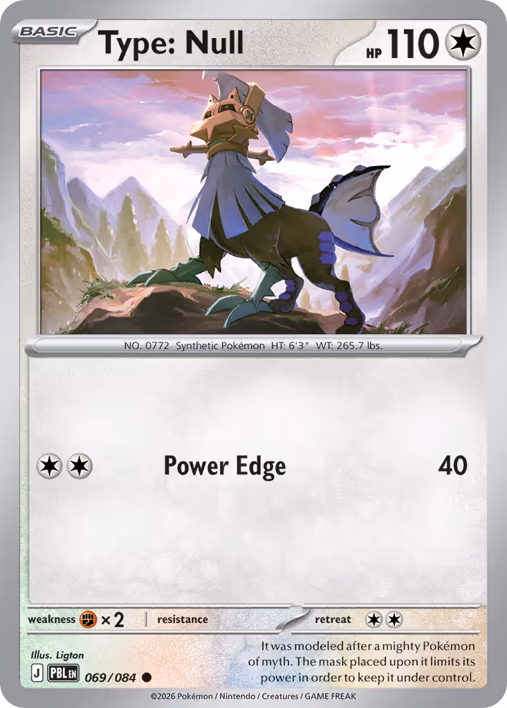 Type: Null 69/84 Pokemon card