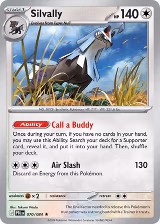 Silvally 70/84 Pokemon card