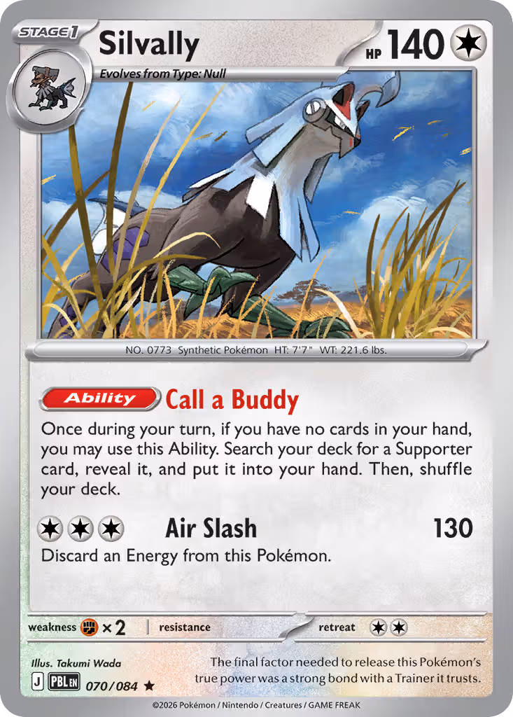 Silvally 70/84 Pokemon card