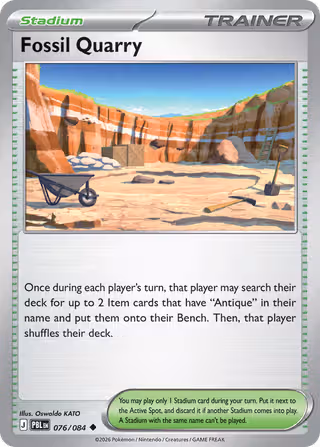 Fossil Quarry 76/84 Pokemon card