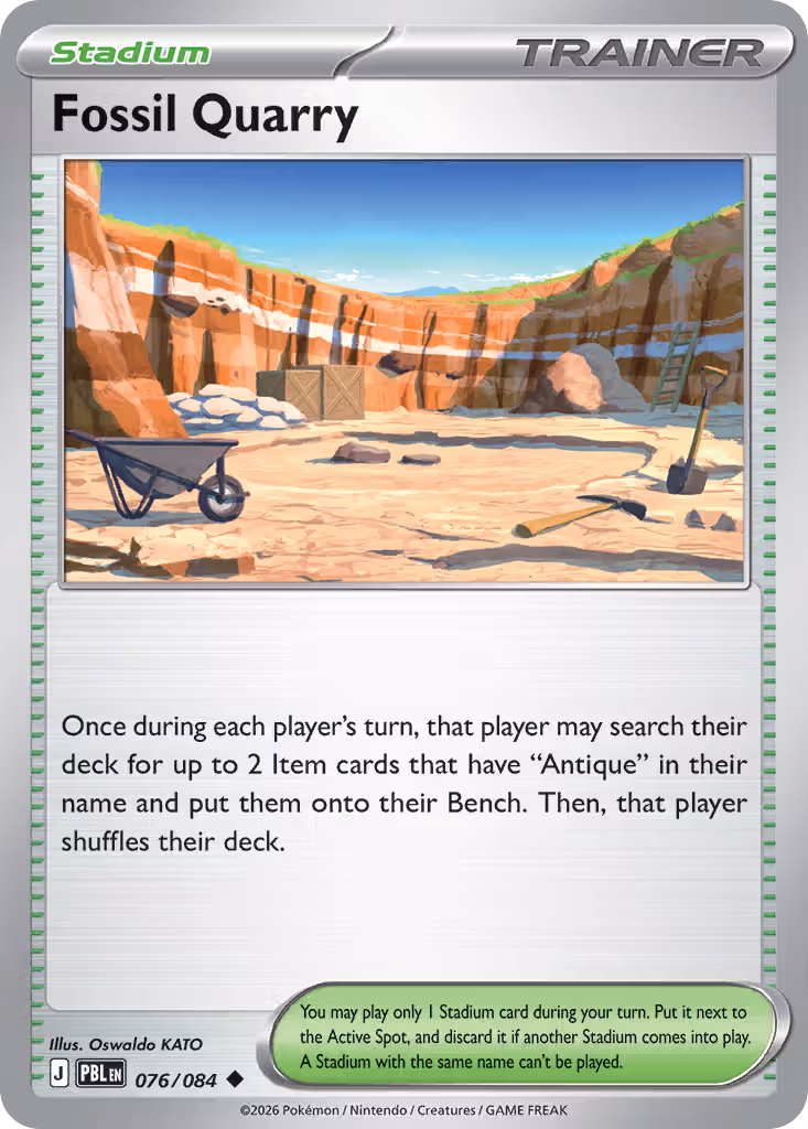 Fossil Quarry 76/84 Pokemon card
