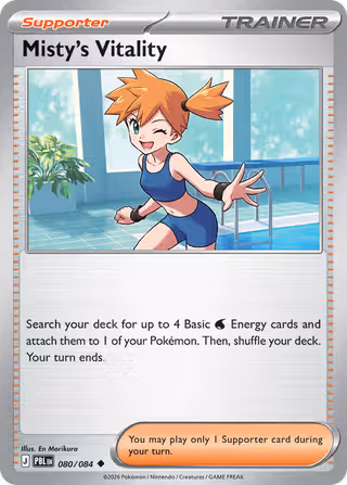 Misty's Vitality 80/84 Pokemon card