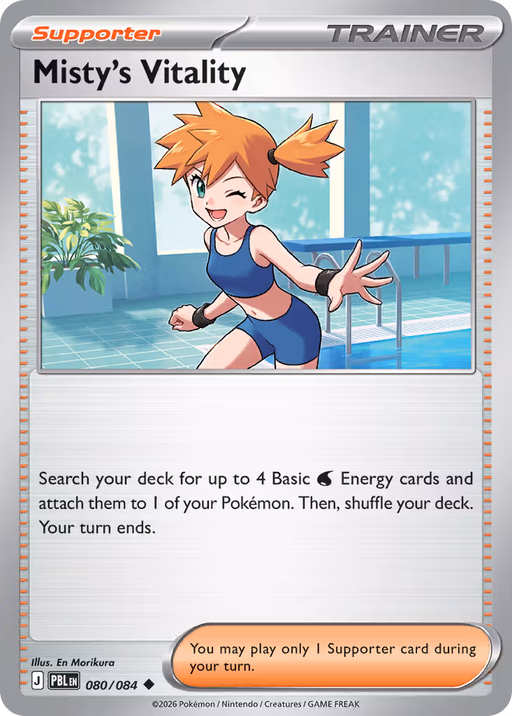 Misty's Vitality 80/84 Pokemon card