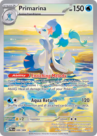Primarina 88/84 Pokemon card