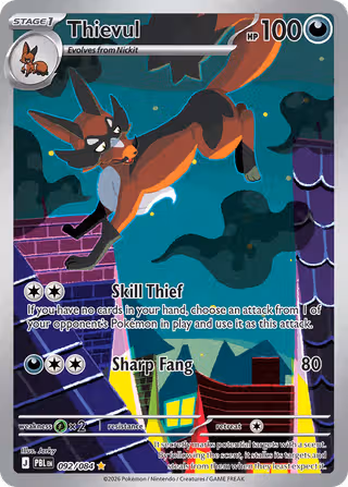 Thievul 92/84 Pokemon card
