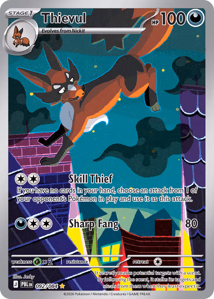 Thievul 92/84 Pokemon card