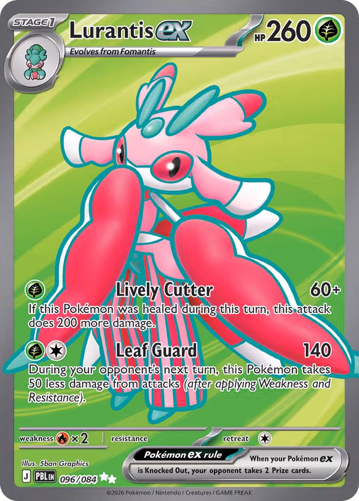 Lurantis ex 96/84 Pokemon card
