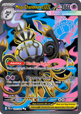 Mega Chandelure ex 99/84 Pokemon card