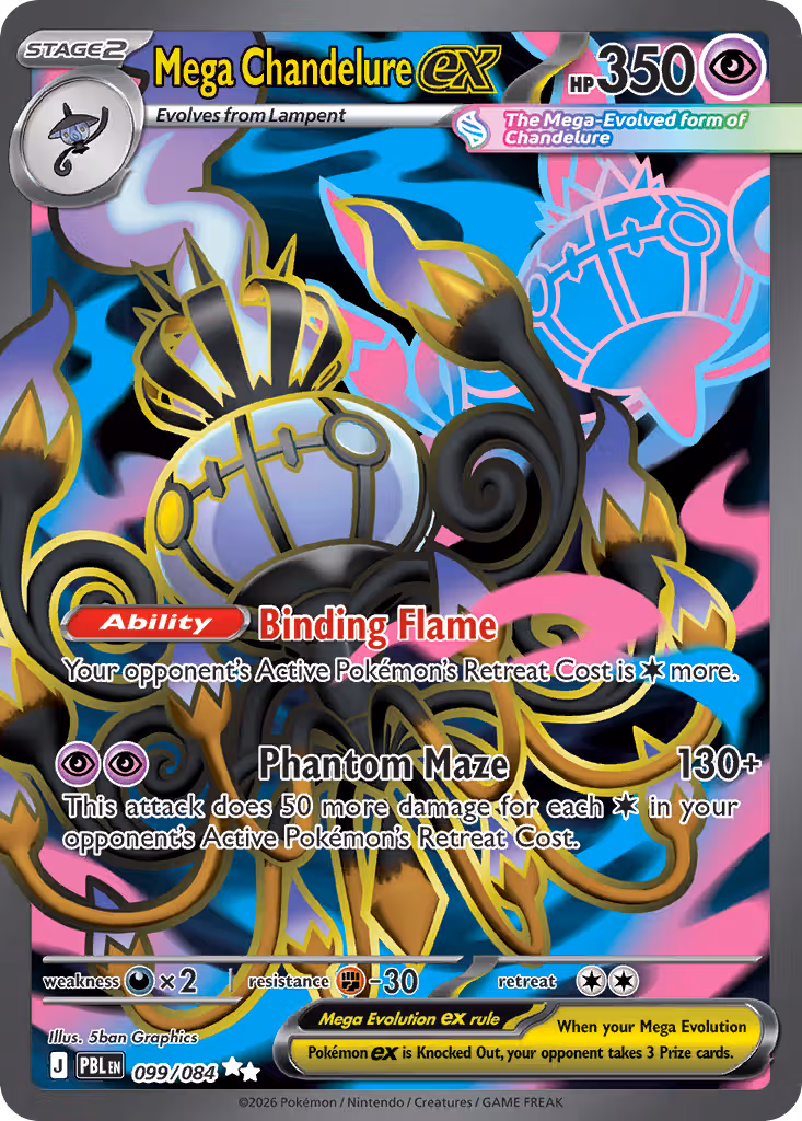 Mega Chandelure ex 99/84 Pokemon card