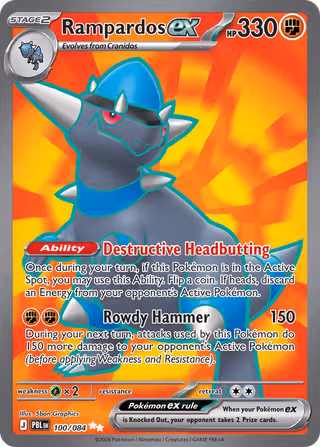 Rampardos ex 100/84 Pokemon card