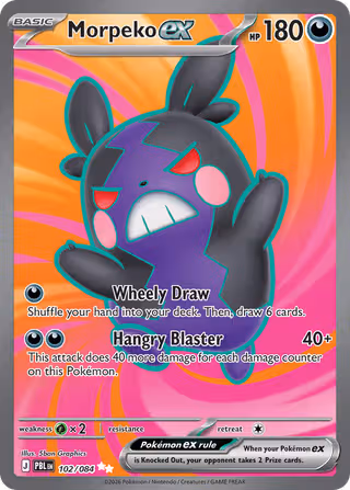 Morpeko ex 102/84 Pokemon card