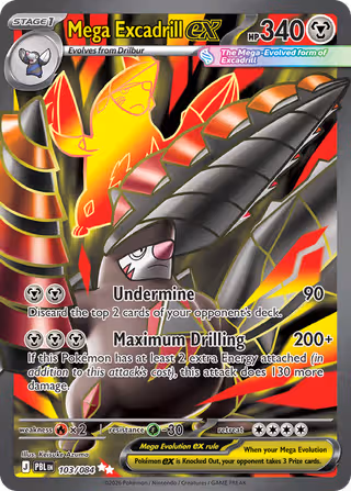 Mega Excadrill ex 103/84 Pokemon card